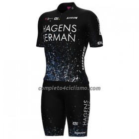 Completo Maglia + Pantaloncino con bretelle 2023 Hagens Berman Axeon Manica Corta